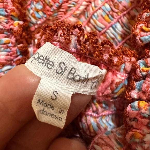 Poupette St. Barth Soledad Smocked Tiered Dress Size Small ( a2) - Picture 10 of 12